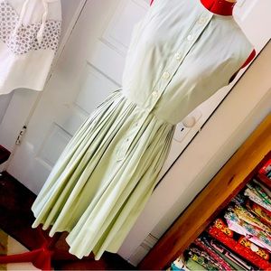 1950s 60s Day Dress Sz M